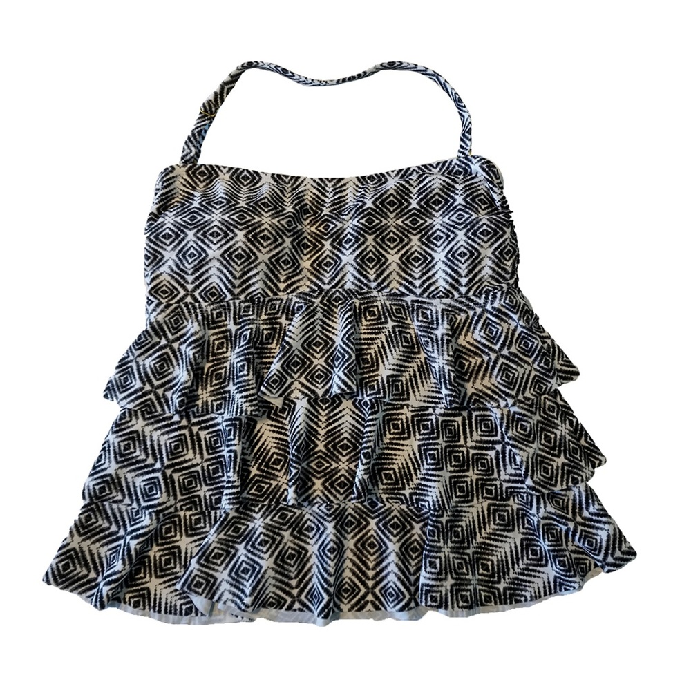 Island Escape Swimsuit Black and White SIze 12